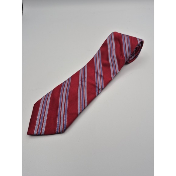 Brooks Brothers Other - 346 Brooks Brothers Men's Silk Tie Red Blue Striped Design USA Made Repp Tie